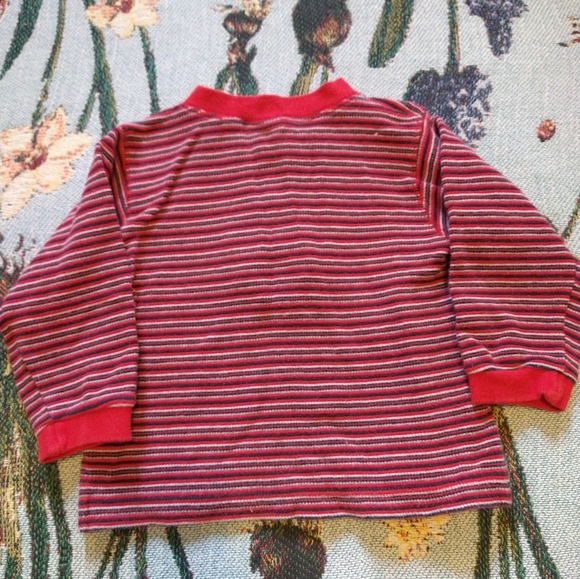 Vintage 2T OshKosh B'gosh red corduroy overalls and matching long sleeve - Picture 7 of 7
